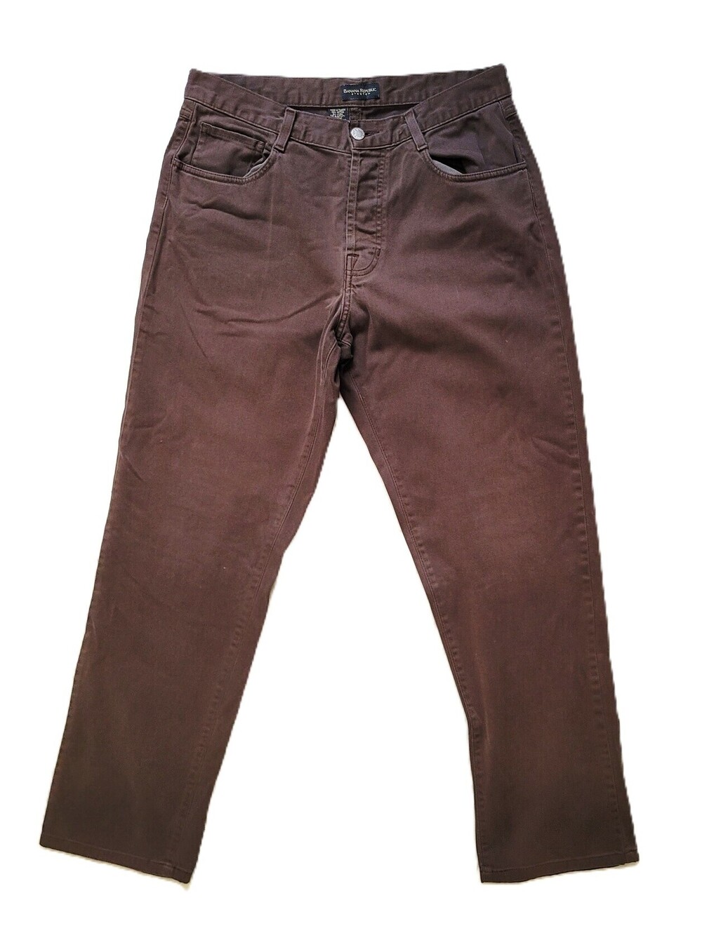 Banana Republic Stretch Brown Pants Men's 33x30 Cotton Casual 5 Pocket